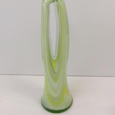 Hand Blown Swirl Glass Vase Approx 11" Tall #30