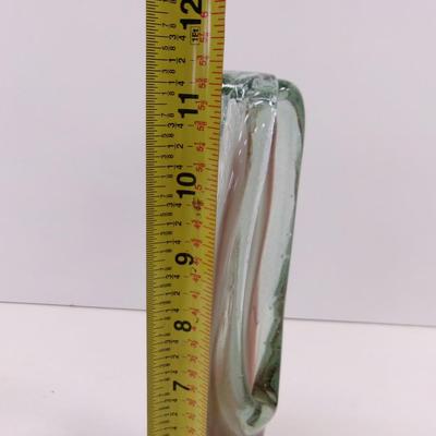 Hand Blown Swirl Glass Vase Approx 17" Tall