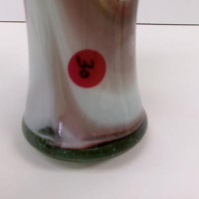 Hand Blown Swirl Glass Vase Approx 17" Tall