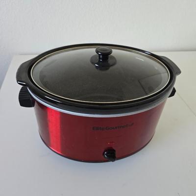Elite Gourmet Slow Cooker – Red (6 Quart)