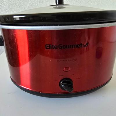Elite Gourmet Slow Cooker – Red (6 Quart)
