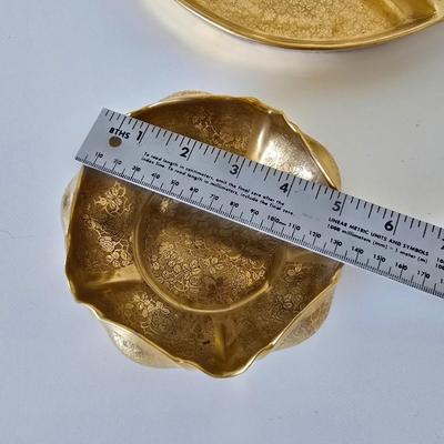 Antique RS Germany Pickard-Style Gold Etched Serving Set