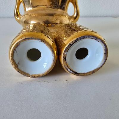 Pearl China Co. 22kt Gold marked Vase with Salt & Pepper Shakers