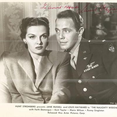 The Naughty Widow Louis Hayward signed photo