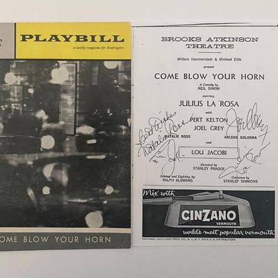 Come Blow Your Horn Cast Signed Playbill