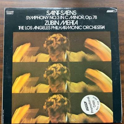 Saint-Saëns, Zubin Mehta, The Los Angeles Philharmonic Orchestra, Anita Priest, Shibley Boyes, Gerald Robbins ‎– Symphony No. 3 In C...