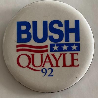 Bush-Quayle 1992 Presidential campaign pin