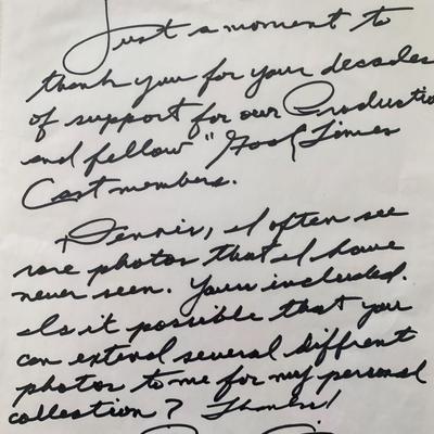 Good Times Ralph Carter Signed Letter