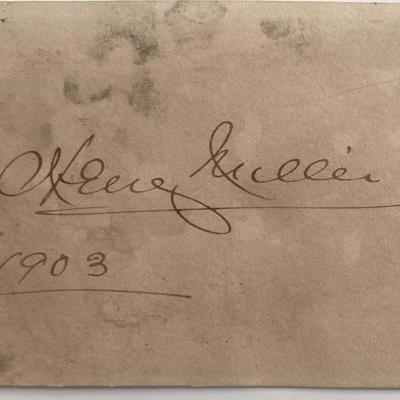 American writer Henry Miller original signature