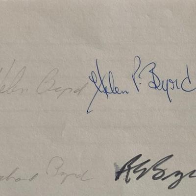 Helen and Michael Byrd original signature