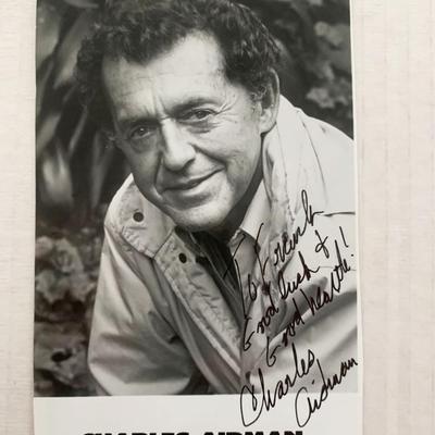 Barnaby Jones Charles Aidman signed photo