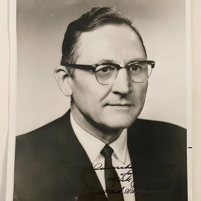 U.S. Representative Fred Schwengel signed photo