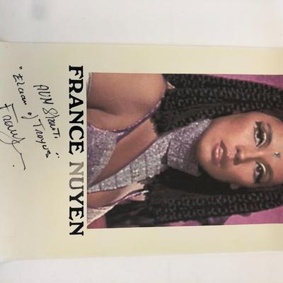 France Nuyen signed poster