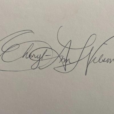 Soap opera actress Cheryl Ann Wilson original signature