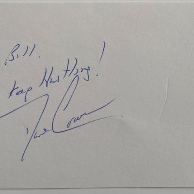 Basketball player Dave Cowens original signature
