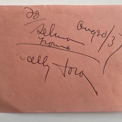 Wally Tora original signature