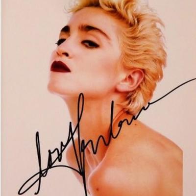 Madonna signed promo photo