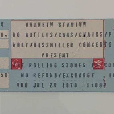 Rolling Stones ticket Anaheim Stadium &/24/78