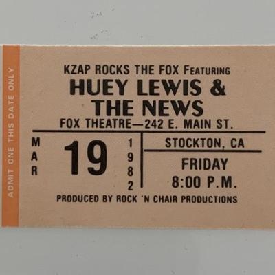 Huey Lewis ticket Fox Theatre