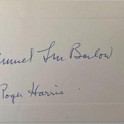 Samuel L. M. Barlow II original signature