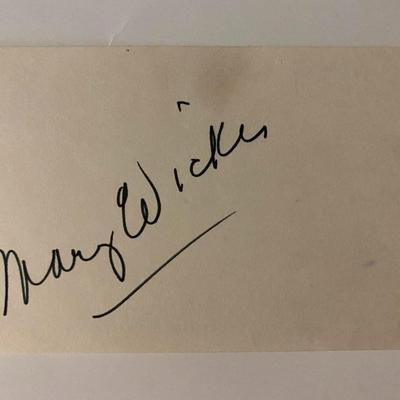 Mary Wickes signature cut