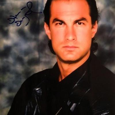 Steven Seagal signed portrait photo