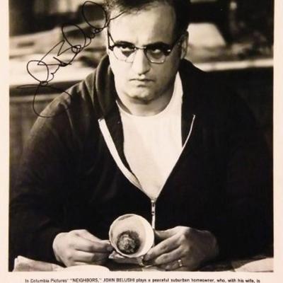 John Belushi signed promo photo