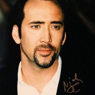 Nicholas Cage signed portrait photo