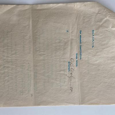 Governor of Texas Oscar Branch Colquitt 1914 signed letter