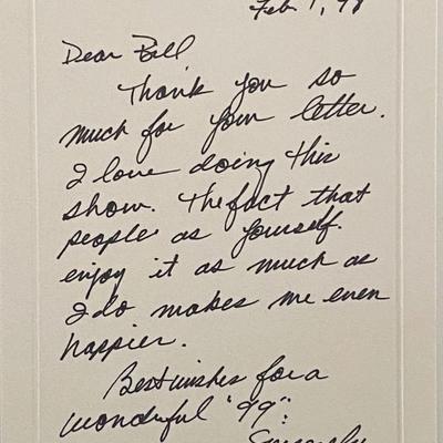 Brent Barrett Signed Note