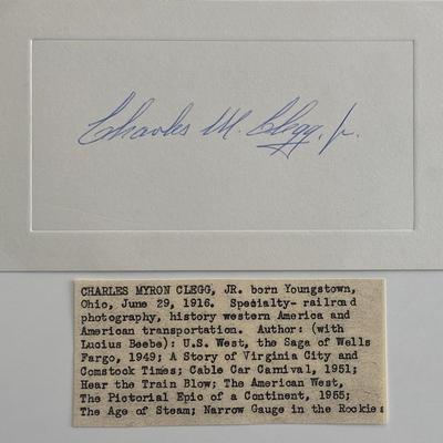 Charles M. Clegg Jr. original signature and bio