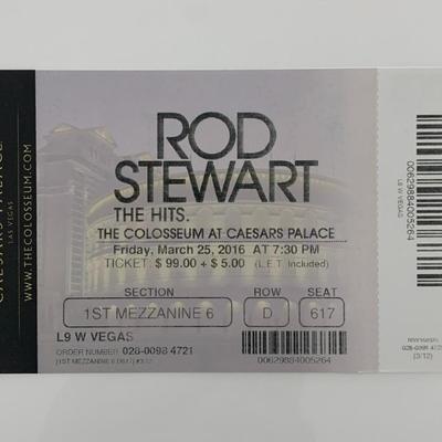 Rod Stewart ticket Caesars Palace 3/25/16