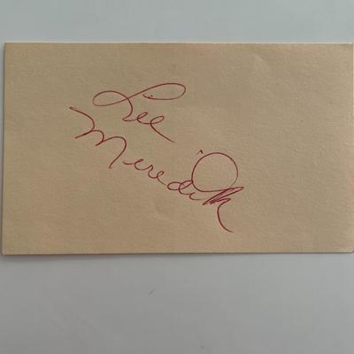 Lee Meredith signature cut