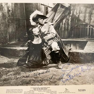 Lady in the Iron Mask Louis Hayward and Patricia Medina signed movie photo