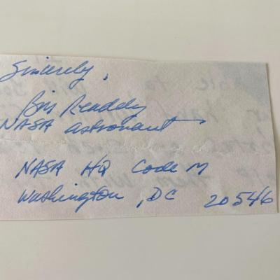 Nasa Astronaut Bill Ready Signed Note