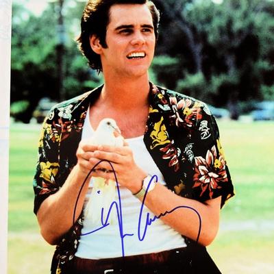 Jim Carrey signed Ace Ventura promo photo