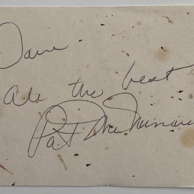 Pat McNamara original signature