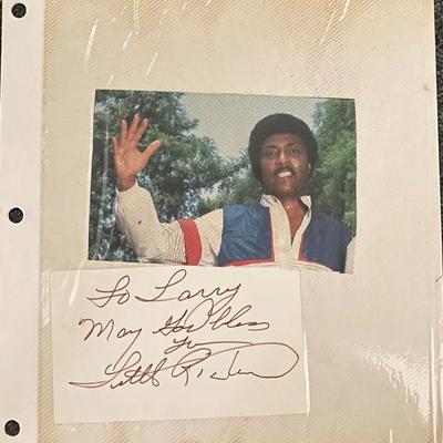 Little Richard photo album page with original signature
