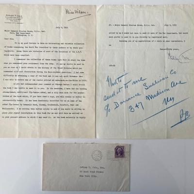 Major General Preston Brown signed letter