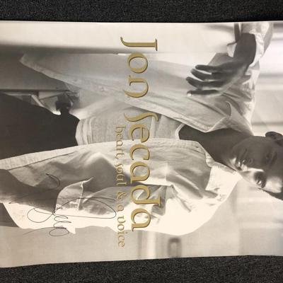 Jon Secada signed poster