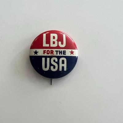 LBJ for the USA political pin