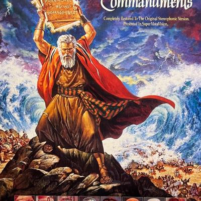The Ten Commandments re-release original movie poster