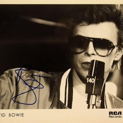 David Bowie signed photo