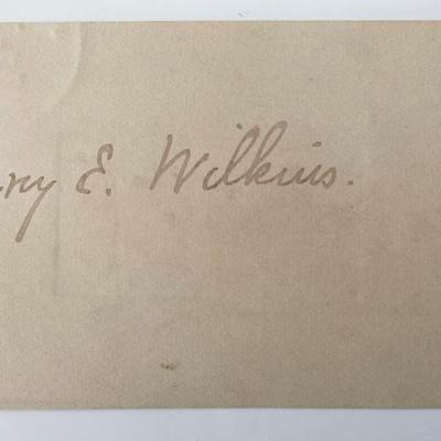 Author Mary E. Wilkins original signature