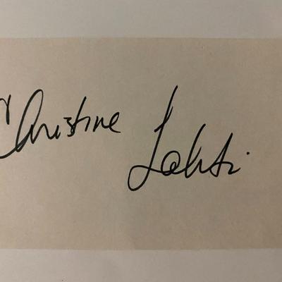 Christine Lahti signature cut