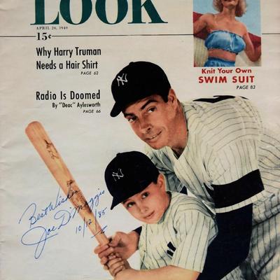 Joe DiMaggio signed Look Magazine