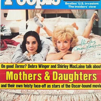 Shirley MacLaine signed magazine page