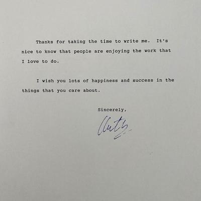 Anthony Edwards signed letter