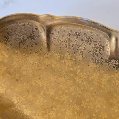 Antique Pickard Etched Gold Tray Set on Limoges Porcelain – Early 20th Century