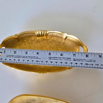 Antique Pickard Etched Gold Tray Set on Limoges Porcelain – Early 20th Century